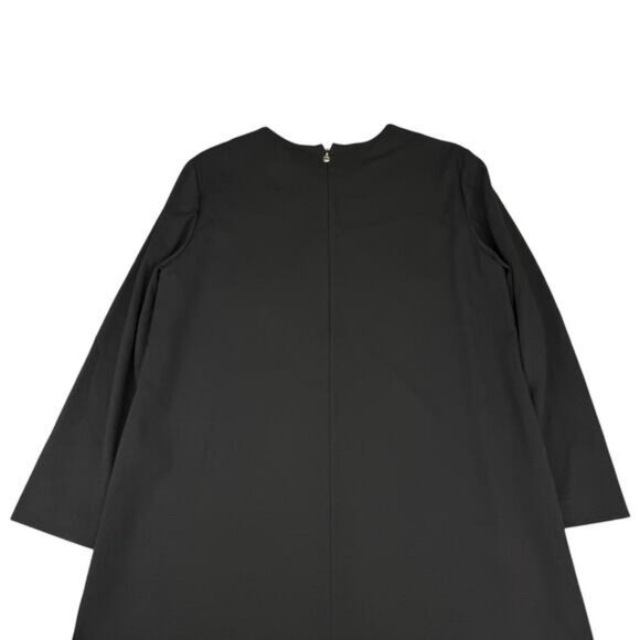 JUST CAVALLI Roberto Cavalli Midi Black Shift Dress W/ Multi Trim Size 8 Wool - Picture 9 of 10